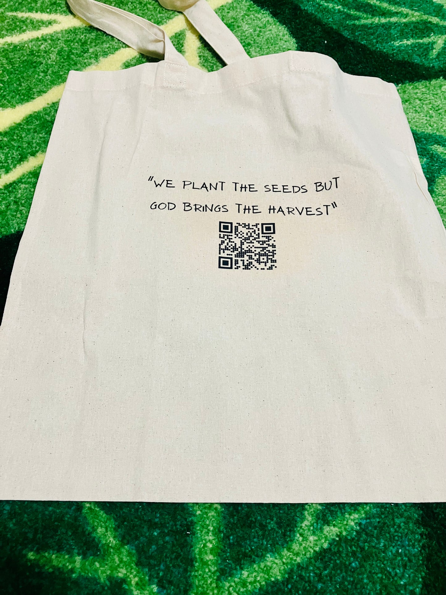 Cotton reusable tote bag