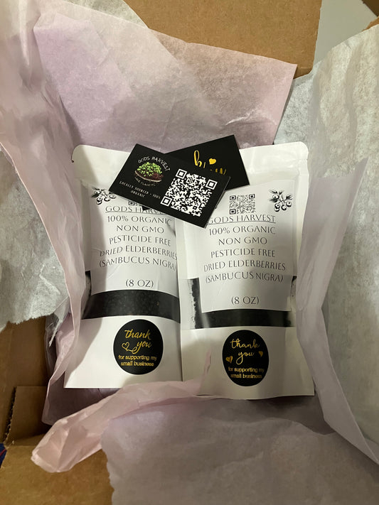 Organic dried elderberry’s